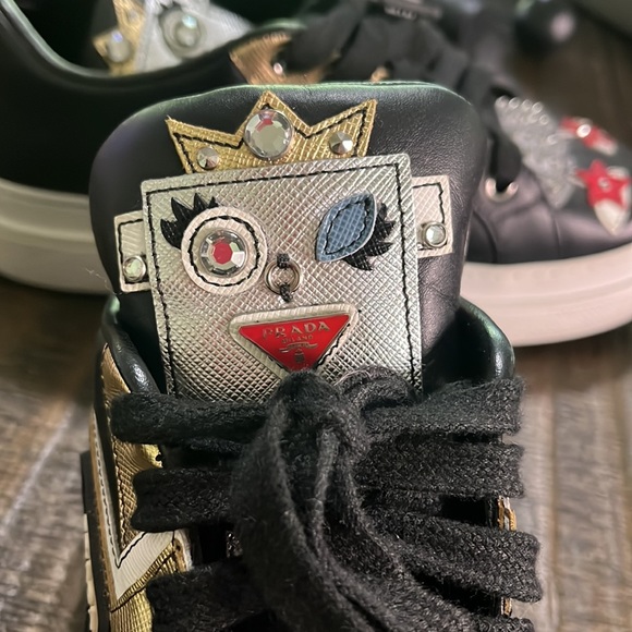 Prada LIMITED EDITION over embellished leather printed sneaker - Picture 2 of 10